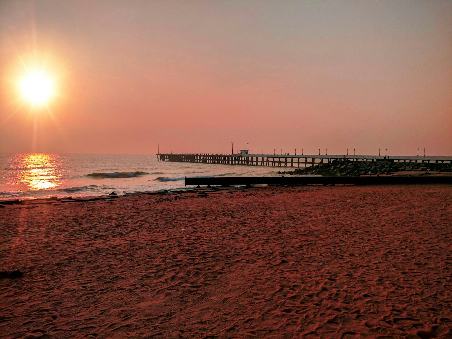 Rock beach, Pondicherry, India