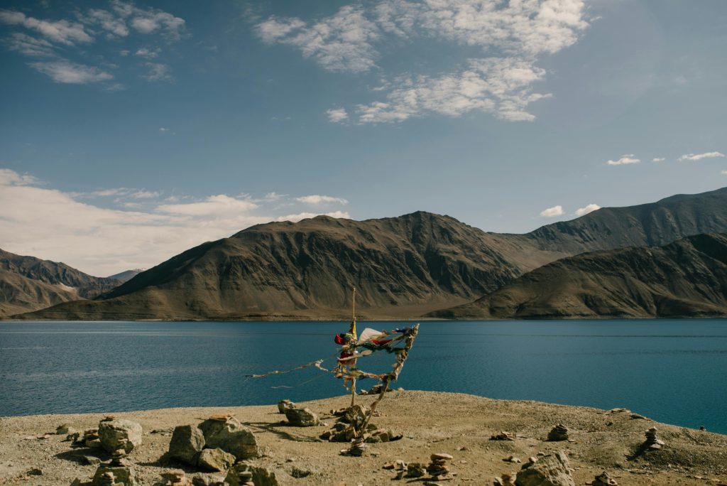 Serene view of Pangong Lake in Ladakh