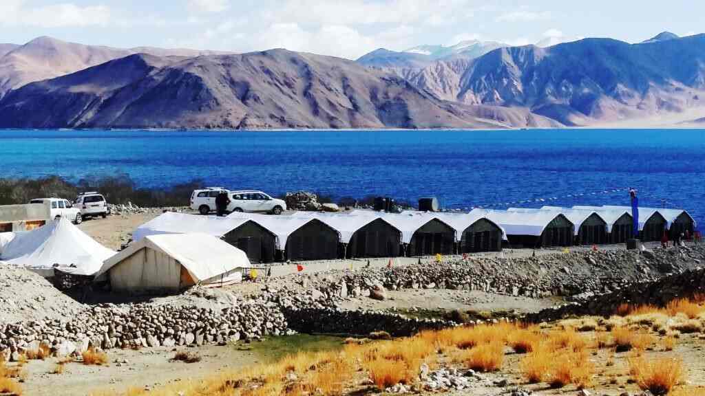 Tsermang Eco Camp in Ladakh—riverside luxury tents surrounded by pristine nature and Himalayan views near Leh.