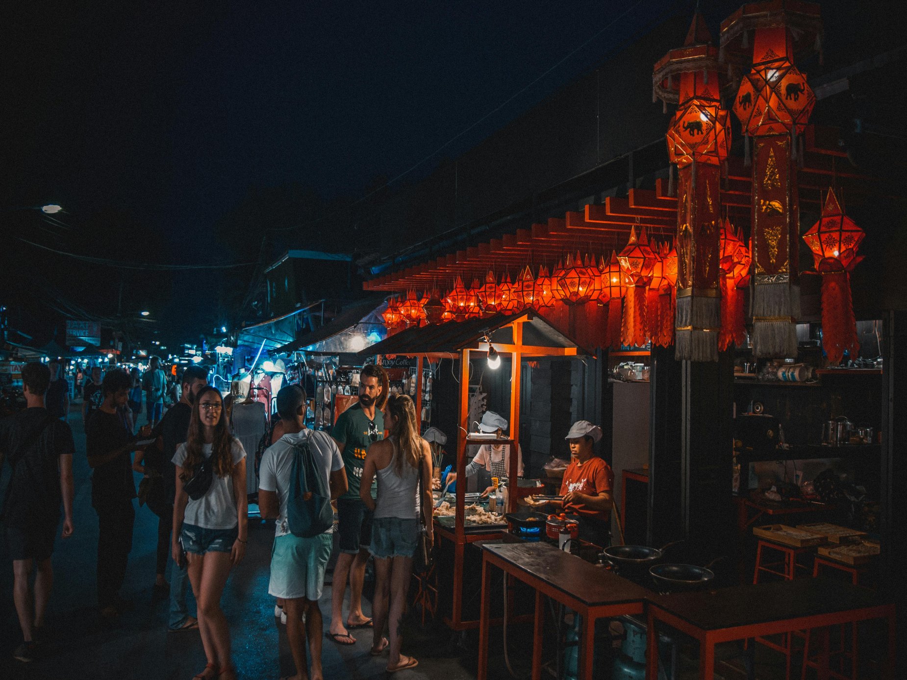 Night market in Pai, Thailand