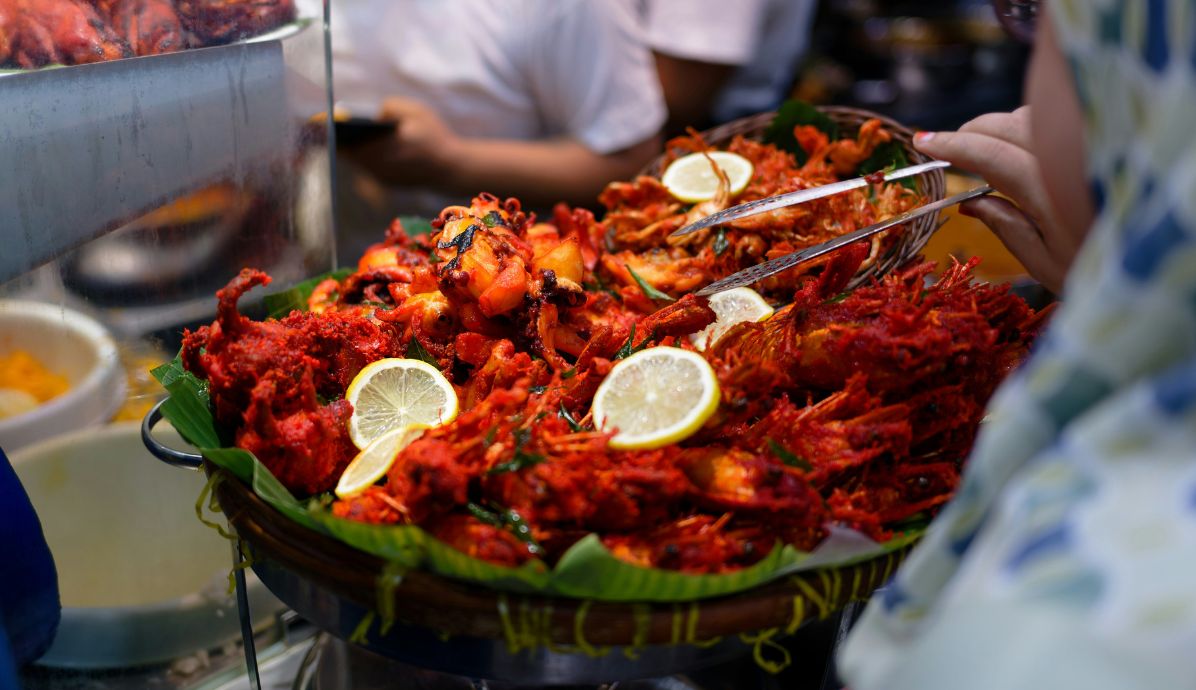 Traditional Malaysian food with rich flavors, featuring local dish.