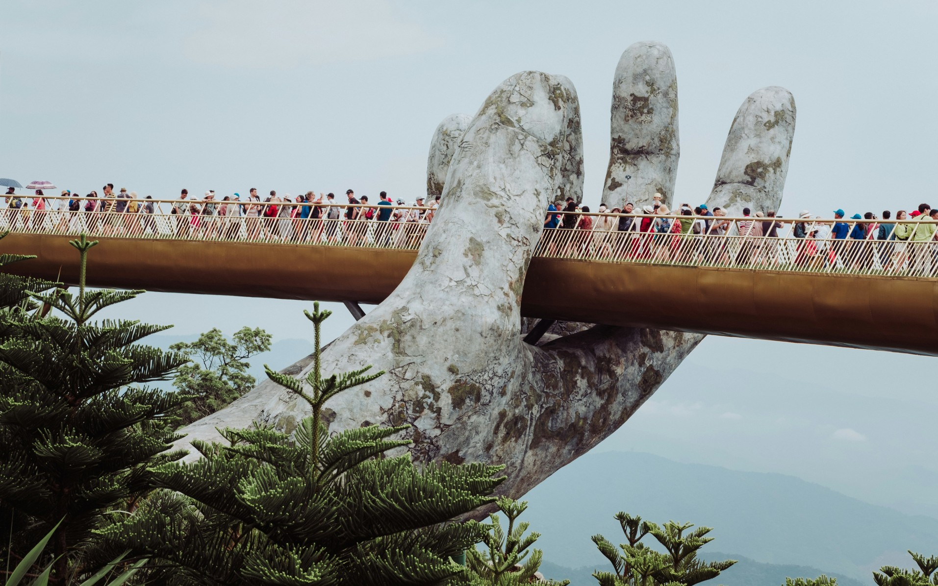 Golden Bridge or Hand Bridge of Vietnam