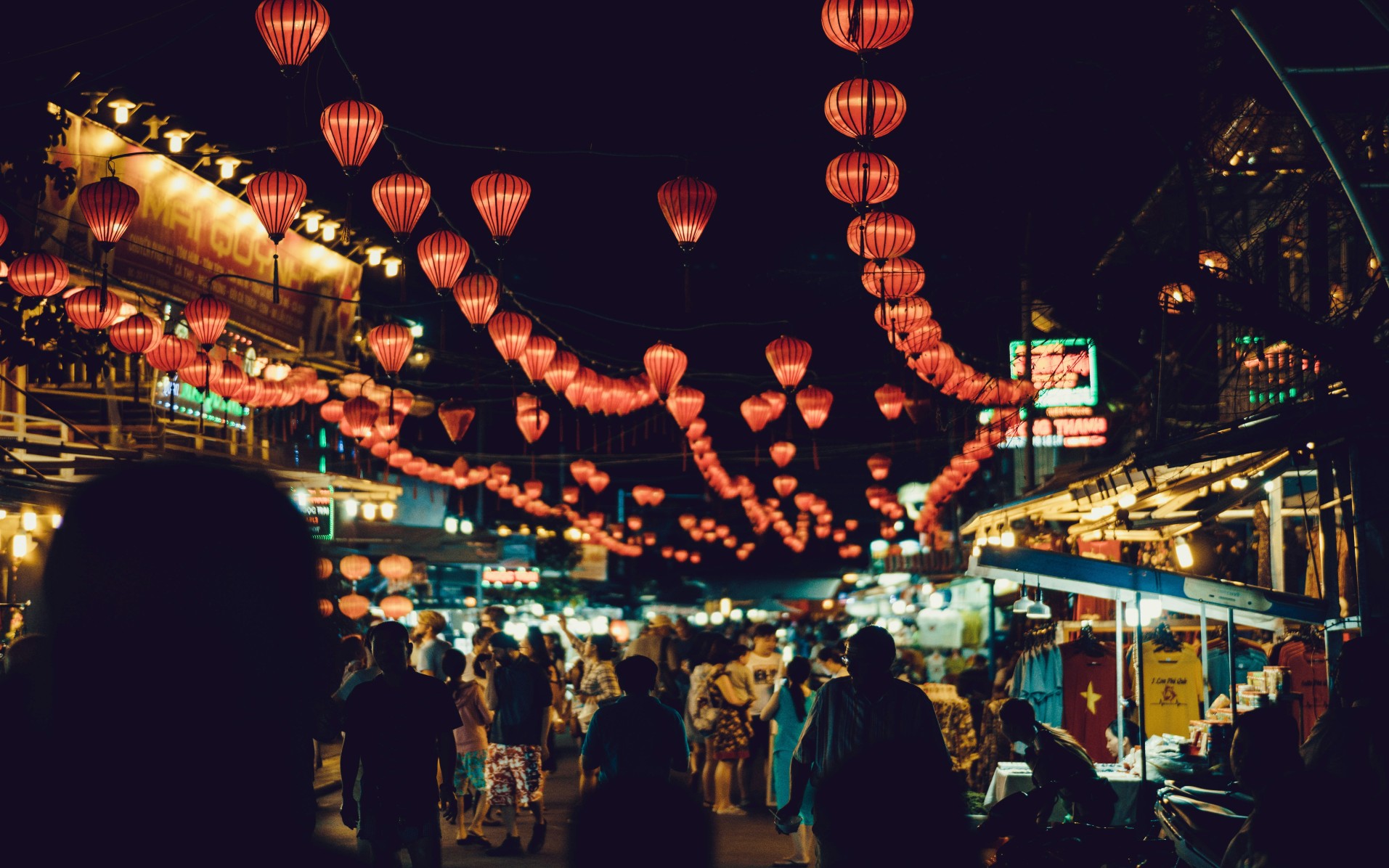 Night life streets of Vietnam