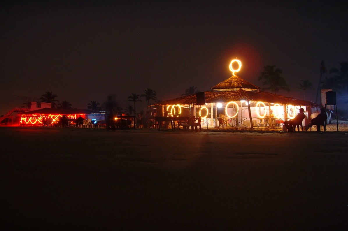 Baga Beach night life