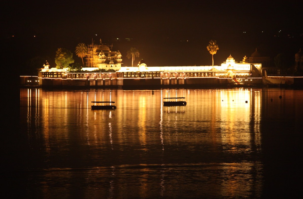 Udaipur Lake Palace during Diwali