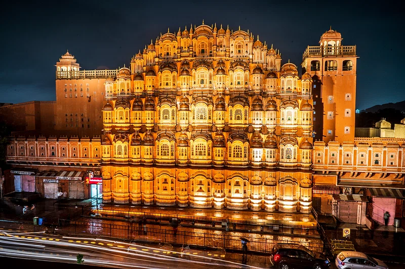 Hawamahal during Diwali