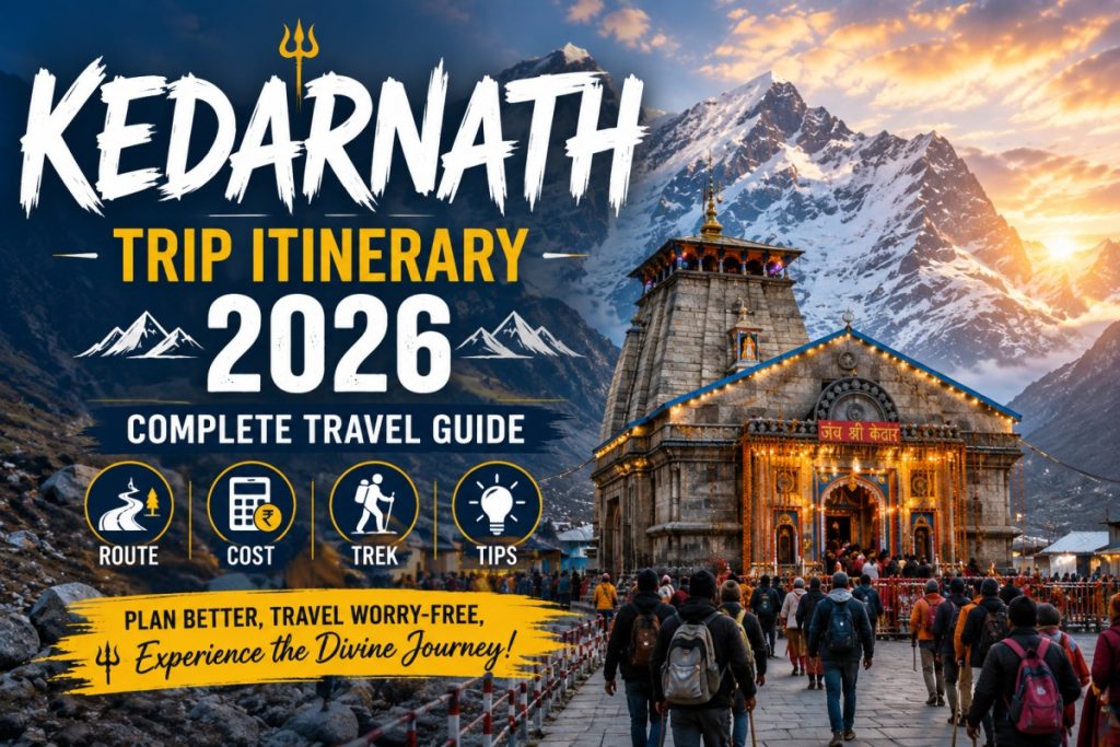 Kedarnath trip itinerary 2026