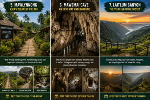 Mawlynnong, Mawsmai Cave and Laitlum Canyon