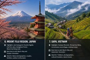 Japan and Vietnam Scenic Travel 
